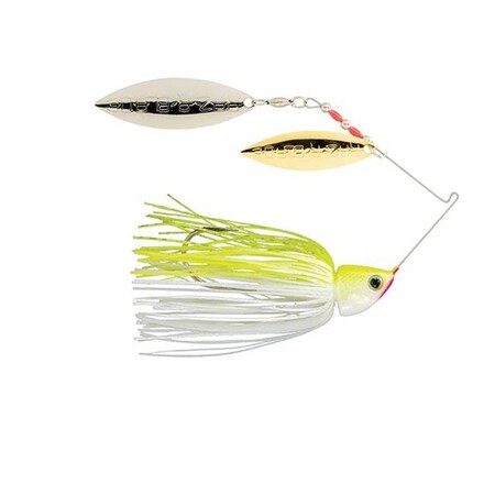 Strike King Strike King SBURN14-203SG Baby Burner S-B 0.25 oz. Double Willow; Chartreuse White SBURN14-203SG